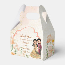 Söta indianska möhippor med persikoblommor