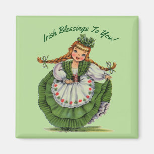 Söta irländska Fröcken Magnet