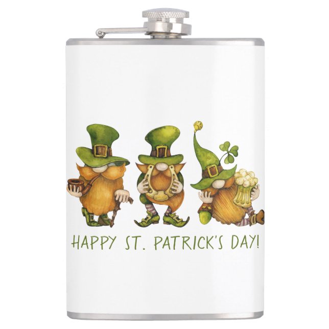 Söta irländska tomtar God St. Patricks dag Fickplunta (Framsidan)
