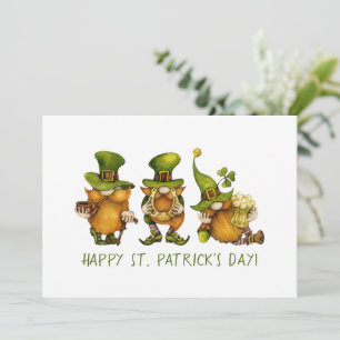 Söta irländska tomtar skräddarsydd St. Patrick's D Julkort