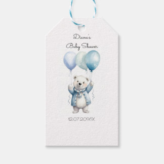 Söta Isbjörn Baby Shower Present Taggar Presentetikett