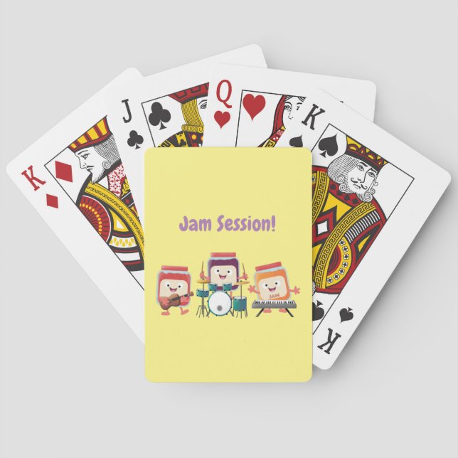 Söta jam session tecknad musiker humor casinokort (Baksidan)