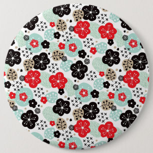 Söta japanska mönster design knapp