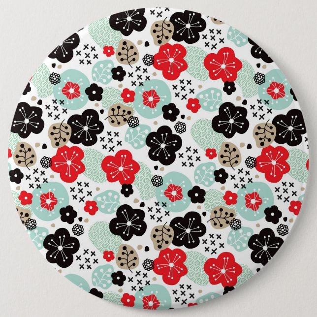 Söta japanska mönster design knapp (Framsida)