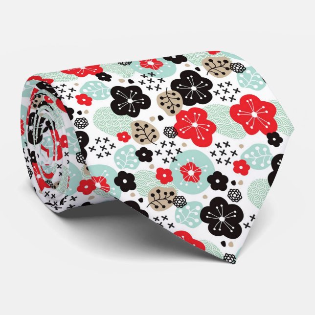 Söta japanska mönsterdesign slips (Rullad)