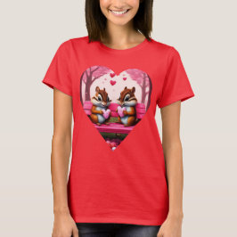 Söta jordekorrar och godis hjärtan t shirt