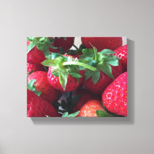 Söta jordgubbar canvastryck