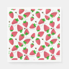 Söta jordgubbar Födelsedagsfesten Bönsbin Pappersservett