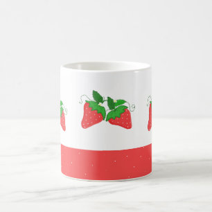 Söta jordgubbar kaffemugg
