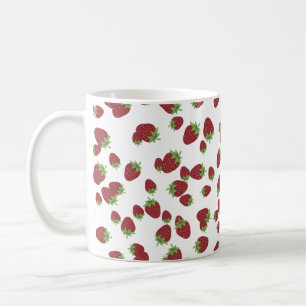 Söta jordgubbar kaffemugg