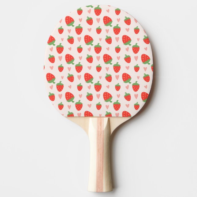 Söta jordgubbar och örter Ping Pong Paddle Pingisracket (Framsidan)