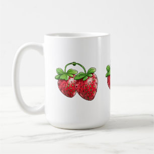 Söta jordgubbsbär kaffemugg