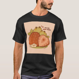 Söta jordgubbsgrodor t shirt