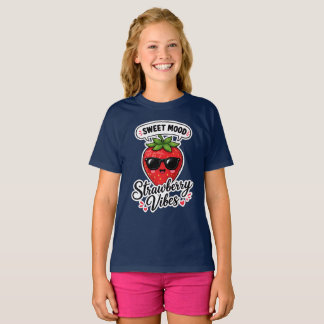 Söta jordgubbstrender tjej-t-shirt t shirt