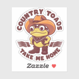 Söta jordpaddor Puns Country Paddor Ta mig hem Klistermärken