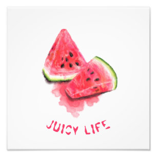 Söta Juicy Watermelons Poster - Anpassningsbar Tex