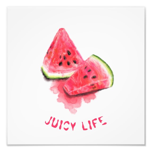 Söta Juicy Watermelons Poster - Anpassningsbar Tex (Framsidan)