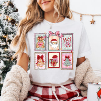 Söta jul Coquette ramar T Shirt