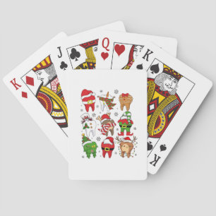 Söta jul tand karaktärer kul högtid casinokort