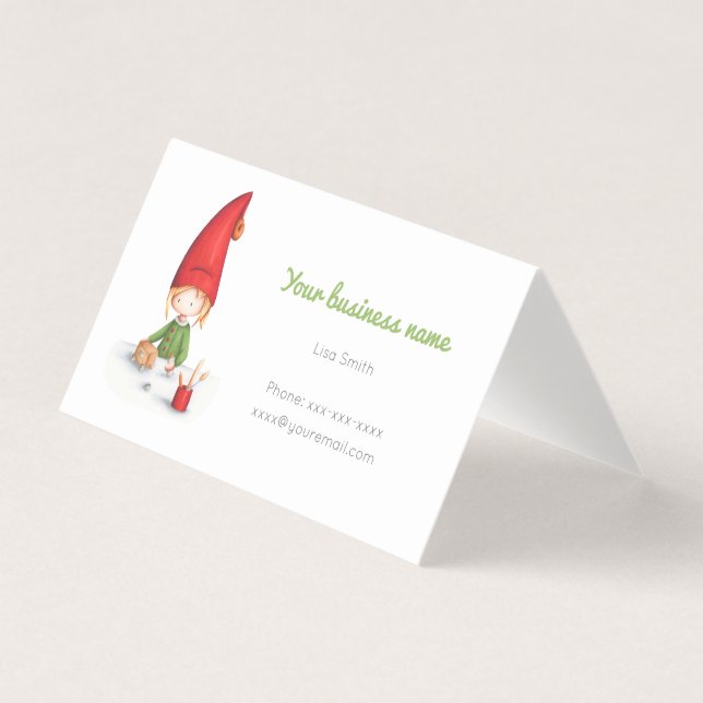 Söta jul Tomte leksaker Visitkort (Framsida)