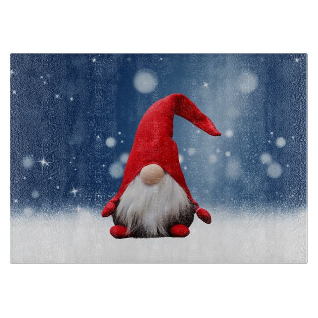 Söta jul tomte snö stjärnor (Framsidan)