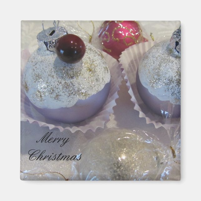 Söta julcupcakes magnet (Framsidan)