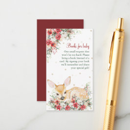 Söta julen Oh Deer Baby Shower Böcker för Bebis Tilläggskort