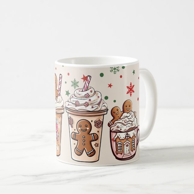 Söta julfirande drycker kaffemugg (Framsida höger)