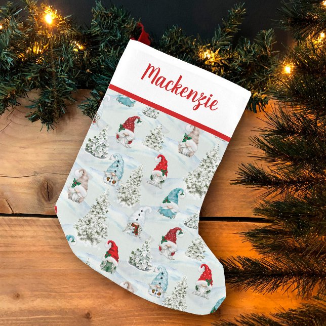 Söta julgnomar festliga liten julstrumpa (Skapare uppladdad)