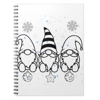 Söta julgnomar juldesign. anteckningsbok