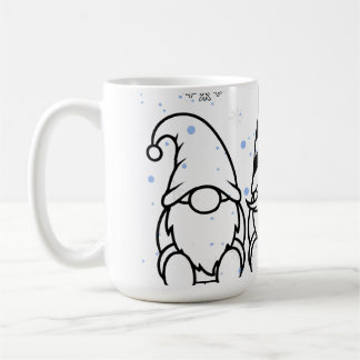 Söta julgnomar juldesign. kaffemugg