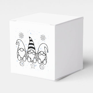 Söta julgnomar juldesign. presentaskar