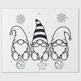 Söta julgnomar juldesign.  presentpapper