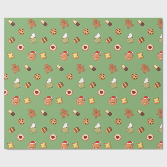 Söta julgodisar Glad jul Bakelser  Presentpapper (Platt)