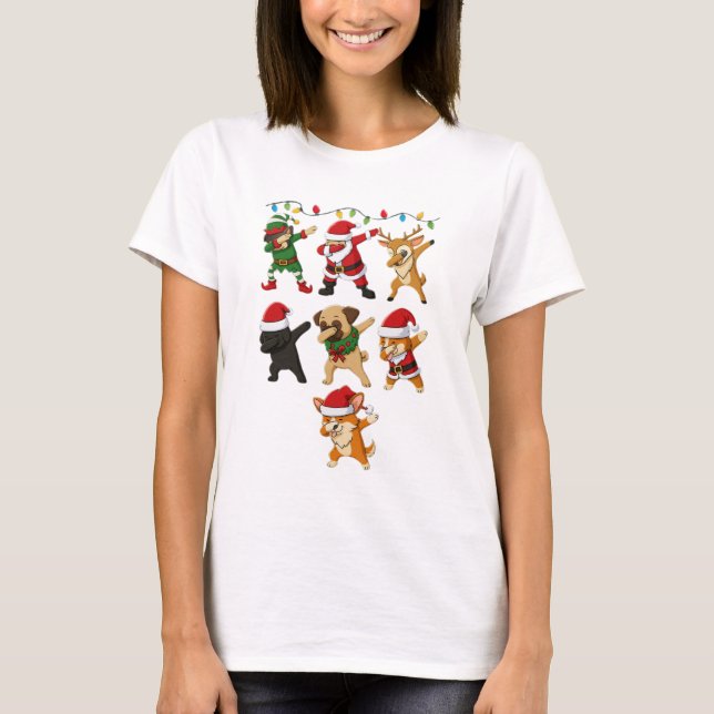 Söta julhundar t shirt (Framsida)