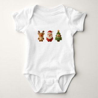 Söta julkaraktärer Baby Bodysuit – Ren T Shirt