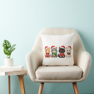 Söta julkatten - Holiday Cats Design Kudde