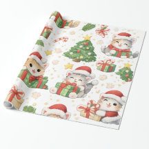 Söta julkatten presentpapper