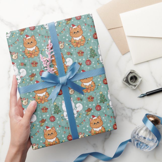 Söta julkatten Semesterpresentpapper Presentpapper (Gifting)