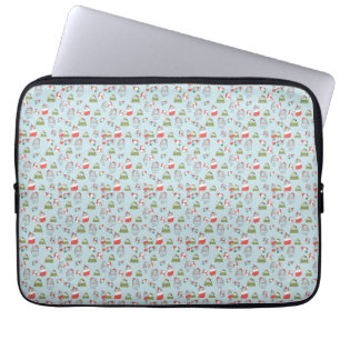Söta julkatter Mönster – Festiv Holiday Desi Laptop Fodral