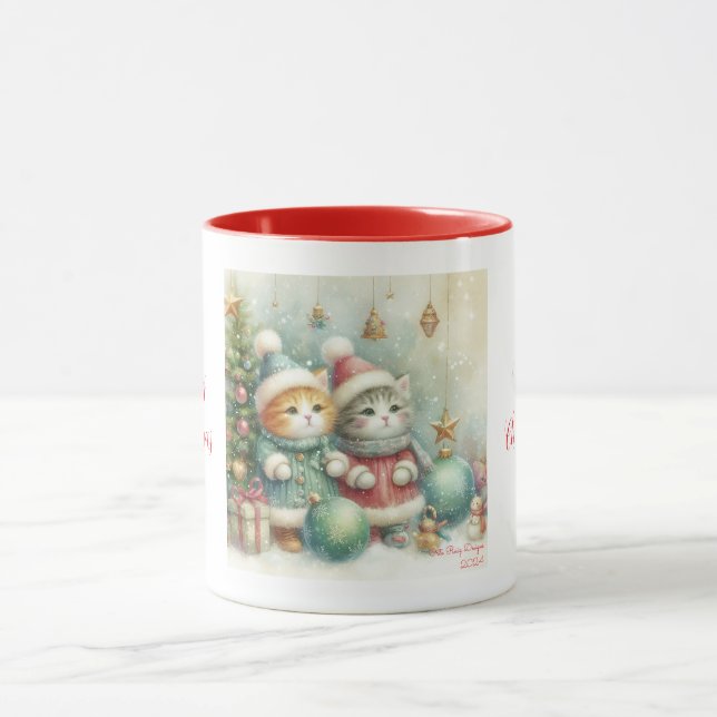 Söta julkatter mugg (Center)