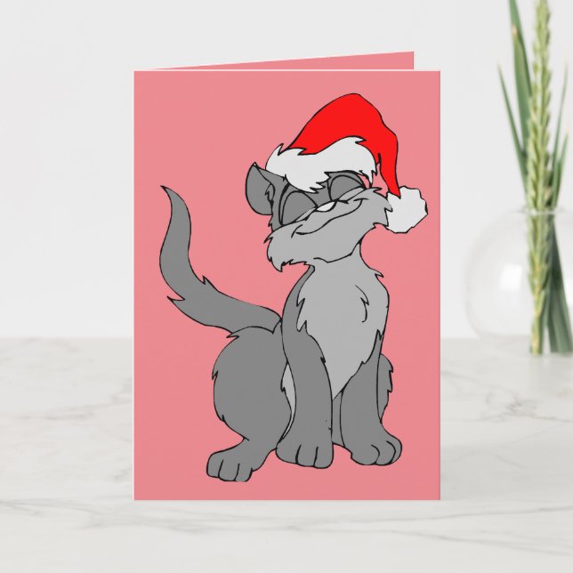 SÖTA JULKATTMÖRN JULKORT KORT (Framsida)