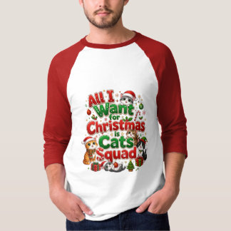 Söta julkattsgänget Holiday Design T Shirt