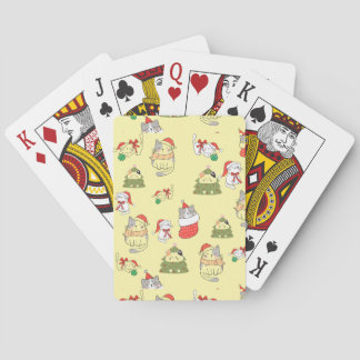 Söta julkattsmönster – Festiv juldesign Casinokort