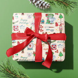 Söta julknäckarkakor med anpassat namn presentpapper