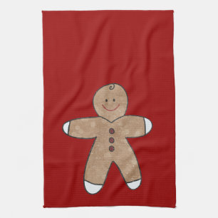 Söta julpepparkakakakor kökshandduk