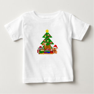 Söta julpresenter under trädet firande t shirt