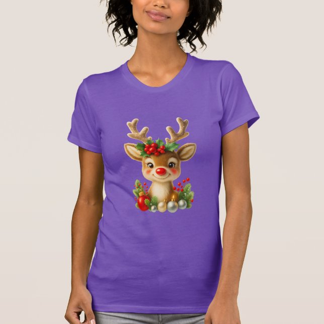 Söta julrenar 3D-illustration | Högtid  T Shirt (Framsida)