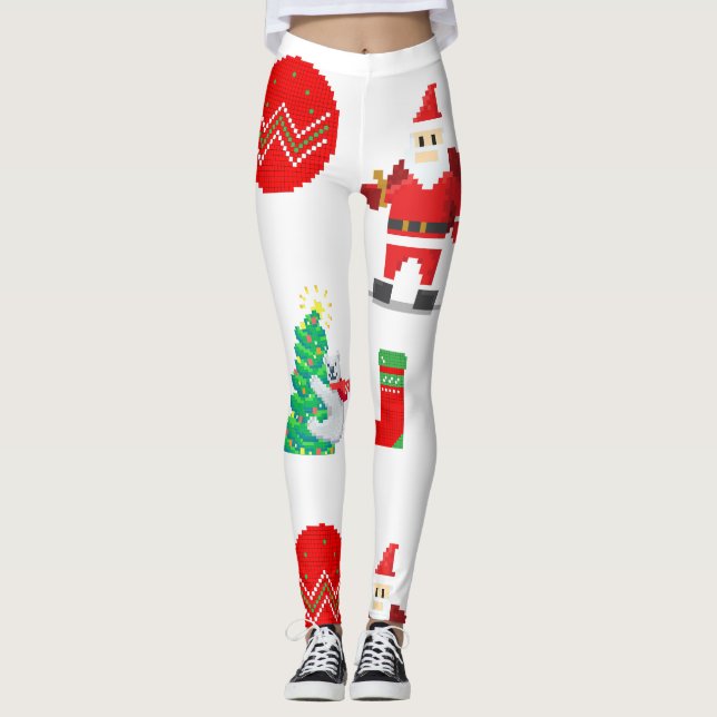 Söta julstrumpor leggings (Framsida)
