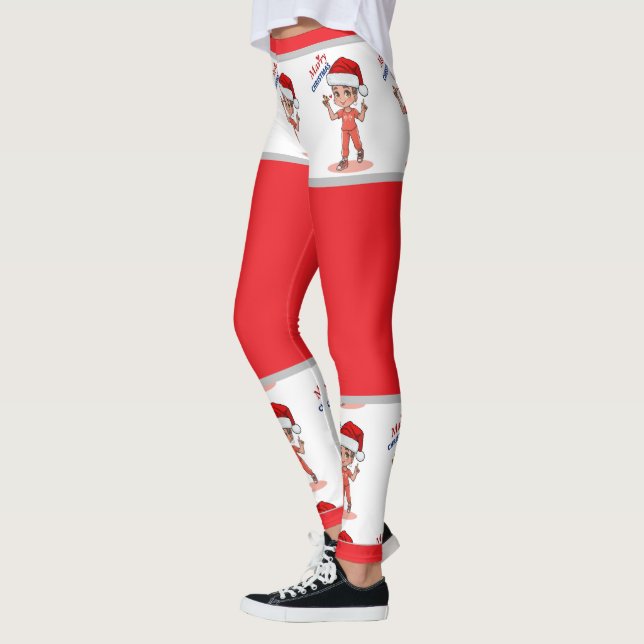Söta julstrumpor leggings (Vänster)